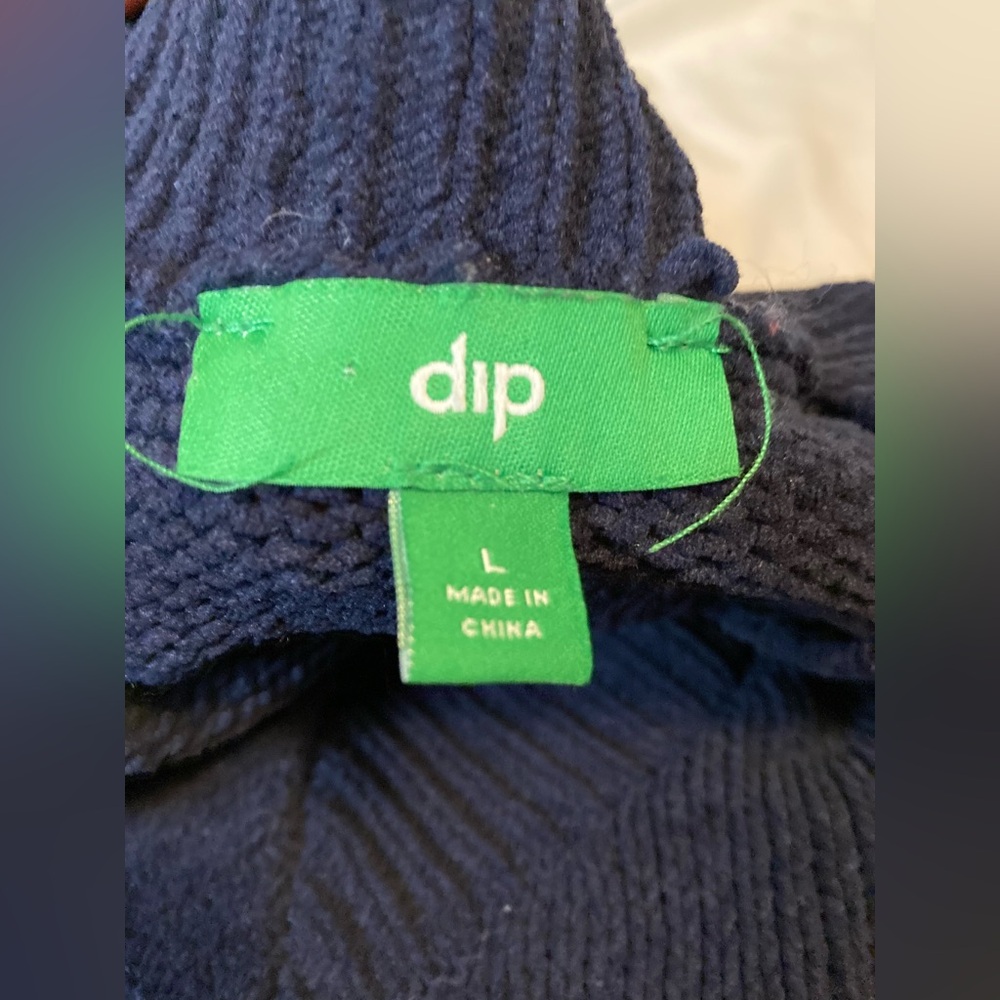 dip Deep Blue V-Neck Sweater for Women size:L - Picture 7 of 7